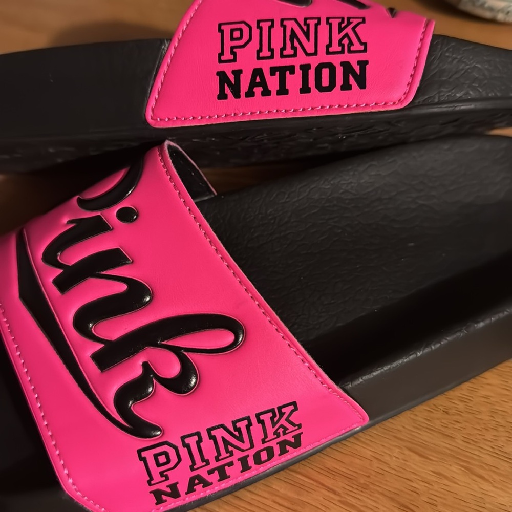 VS Pink NATION Slide Sandals - Picture 3 of 4